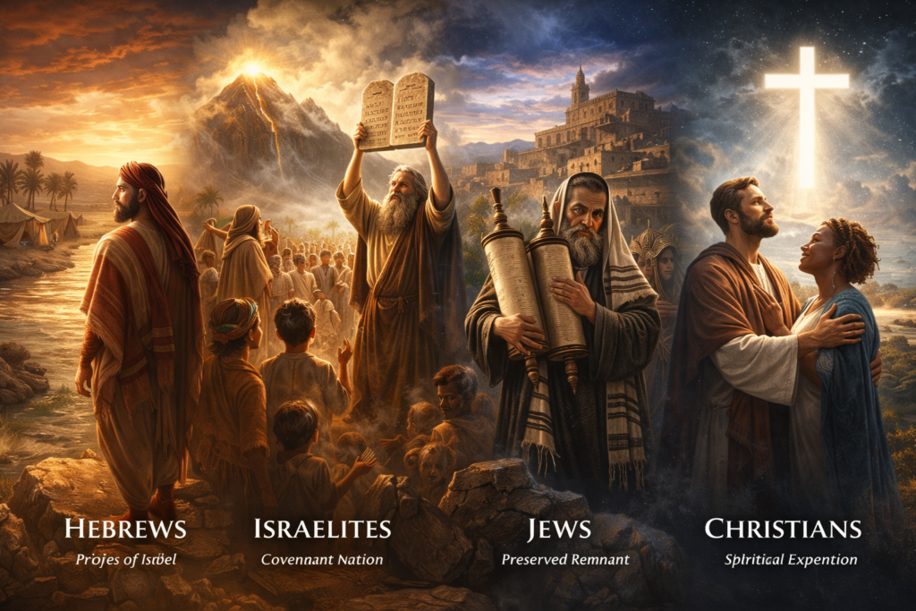 The Difference Between Hebrews, Israelites, Jews, and Christians